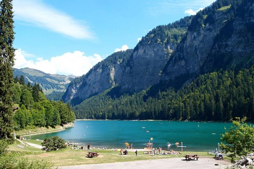 L'Enchalpe, Grand Et Lumineux Studio Avec Coin Montagne 5 Personnes, 60M Des Pistes, Piscine Couverte, Wifi, Grand Balcon Expo Est, Draps Non Compris Saint-Jean-dʼAulps Εξωτερικό φωτογραφία